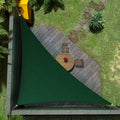 Amgo Custom Size 7' x 14' x 15.7' Green Right Triangle Sun Shade Sail Order to by Amgo