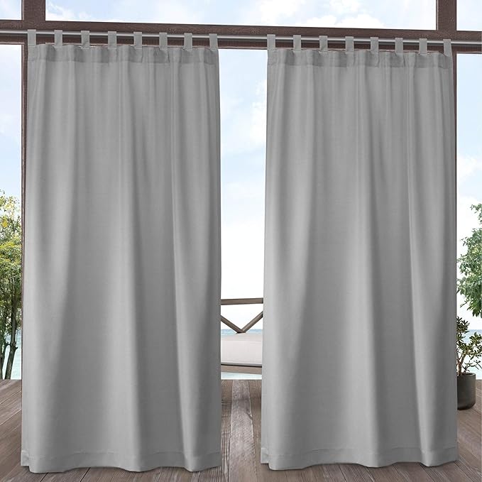EXCLUSIVE HOME Cabana Solid Indoor/Outdoor Light Filtering Hook-and-Loop Tab - Image 2
