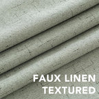 H.VERSAILTEX Linen Blackout Curtains 63 Inches Long 100% Absolutely Blackout - Image 4