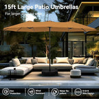 PHI VILLA 15ft Large Patio Umbrellas - Image 3