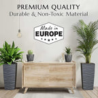 Mueller Janska M-Resin Heavy Duty Tall Planter, Indoor/Outdoor Grande Plant - Image 2