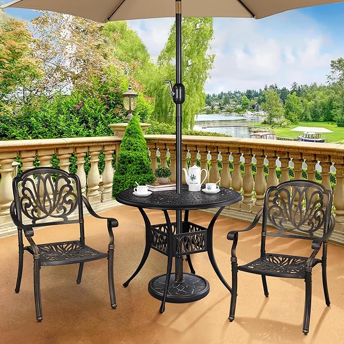 Yaheetech 18'' Patio Umbrella Base 26.5lbs Heavy Duty Antiqued Outdoor Market - Image 7