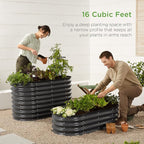 Best Choice Products 4x2x2ft Outdoor Metal Raised Garden Bed, Oval Deep Root - Image 6