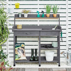 Yaheetech Outdoor Potting Bench Table Potters Benches Garden Workstation - Image 6