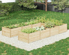 AMERLIFE U-Shaped Raised Garden Bed, 7.5Wx12Dx1.6H Outdoor Wooden Raised Garden by AMERLIFE