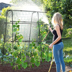 Lalahoni Cucumber Trellis, 5.3x5.3 Feet Metal Garden Arch Plant Support - Image 7