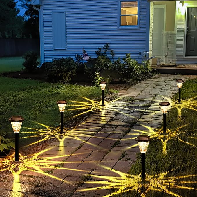 GIGALUMI 10 Pack Solar Lights Outdoor Waterproof, Outdoor Solar Lights - Image 4
