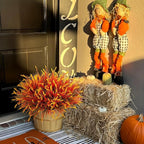Artificial Fake Plants Flowers for Outdoors Fall Decor, 12 Bundles Fall Leaves - Image 7