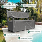 80 Gallon Outdoor Storage Box, Resin Patio Furniture - Image 3