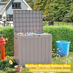 30 Gallon Waterproof Outdoor Storage Box, Resin Deck Box, Lockable Outside - Image 4