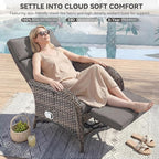 Zero Gravity Wicker Patio Recliner Chairs Set of 2 - Image 4