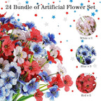 AGIRL 24 Bundles Artificial Flowers - Image 3