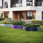 Galvanized Metal Planter Round Raised Garden Bed Kit - Image 7