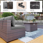 Kullavik 15PCS Outdoor Patio Furniture Set - Image 3