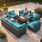NICESOUL Extra-Large 9 Pcs Outdoor Patio Furniture Set - Image 3
