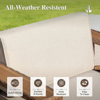 HERA'S HOUSE Patio Furniture Set, 4 Pieces Sectional Outdoor Rattan Wicker Sofa - Image 2