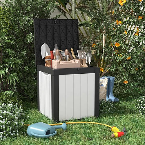 40 Gallon Resin Deck Box, Lockable Patio Outdoor Storage Box - Image 2
