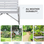 Outsunny 41" Wooden Wagon Wheel Bench, Rustic Outdoor Patio Weather Resistance - Image 6