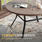 VICLLAX Round Patio Table with Adjustable Umbrella Hole - Image 7