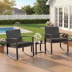 3 Pieces Patio Furniture Set Rocking Bistro Set, Outdoor Patio Furniture Set - Image 6