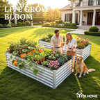 YITAHOME 8x4x2ft Large Raised Garden Bed Kit, Galvanized Metal Planter Box - Image 3