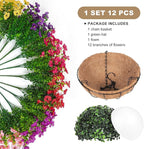 Artificial Faux Hanging Plants Flowers Basket - Image 3