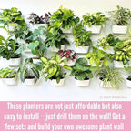 LaLaGreen Rail Planter Outdoor White Metal Iron Hanging Flower Pots Deck - Image 6