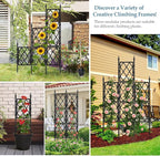 5.25FT Metal Garden Trellis for Climbing Plants Outdoor and Indoor - Image 5