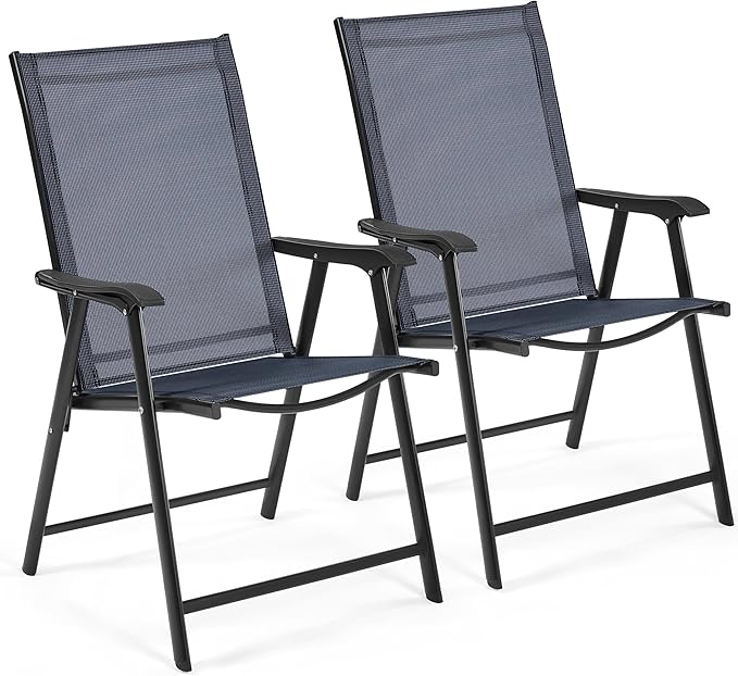 Yaheetech Patio Dining Chairs Set of 2, Portable Dining Chairs by Yaheetech