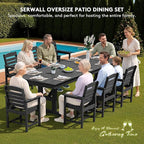 SERWALL 9 Piece Outdoor Dining Set - Image 8