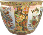 Red Lantern Large 22" Satsuma Porcelain Fishbowl Planter - Image 6