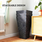 Outsunny 28 Inch Tall Planters for Outdoor Plants, Stackable Tapered Large - Image 8