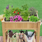 Yaheetech 36x25x37 Inch Raised Garden Bed 8 Pocket Herbs Outdoor Horticulture - Image 2