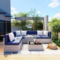 Pamapic 7 Piece Outdoor Sectional Sofa Set, All-Weather Patio Furniture by Pamapic