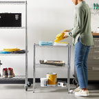 Amazon Basics 3-Shelf Adjustable Heavy Duty Steel Wire Shelving Rack - Image 8