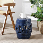 JONATHAN Y TBL1022B Lucky Coins 16" Chinese Ceramic Drum Indoor/Outdoor Garden - Image 7