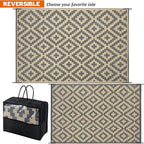 SAND MINE 6 x 9 Ft Reversible Mats, Plastic Straw Rug, Modern Area Rug - Image 3