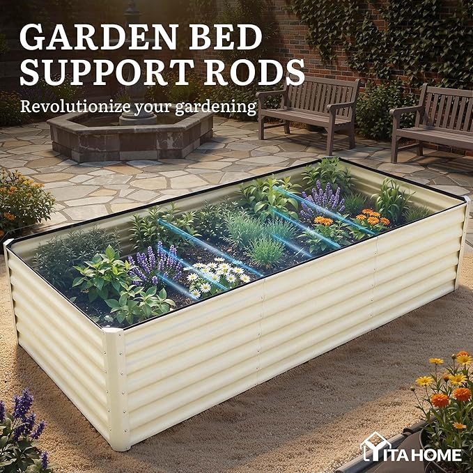 YITAHOME 8x4x2ft 2pcs Large Raised Garden Bed Kit, Galvanized Metal Planter Box - Image 7