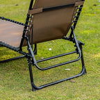 Outsunny Chaise Lounge Chair Outdoor, 5-Position Adjustable Sun Tanning Chair - Image 8