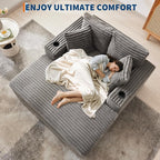 GarveeHome 60-inch Oversized Chaise Lounge Chair Indoor, Comfy Corduroy Lounge - Image 7