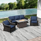 Joyside Wicker Patio Furniture Sets, 4 Pieces Upgraded Large Size Outdoor - Image 6