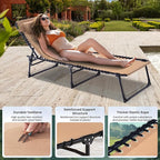 Folding Chaise Lounge Chair - 400lb Capacity - Image 3