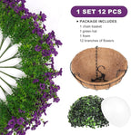 Artificial Faux Hanging Plants Flowers Basket - Image 3