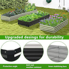 2PCS 8x4x1ft Galvanized Raised Garden Bed Kit, Galvanized Planter Raised Garden - Image 4