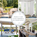 Elrene Home Fashions Matine Weatherproof Tab-Top Indoor/Outdoor Solid Color - Image 3