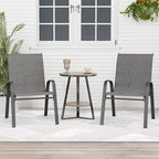 Patio Chairs Set of 2, Outdoor Dining Chairs Stackable by furniture