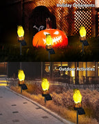 iStatue Solar Owl Garden Stake Lights, Realistic Resin Owl Outdoor Decor - Image 7