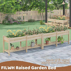 FILWH Raised Garden Bed with Legs Elevated Wooden Planter Box Stand Large - Image 5
