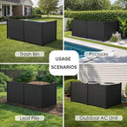 Kozyard 50" W x 48" H Outdoor Privacy Screens Aluminum Post, Air Conditioner - Image 6