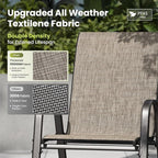 PHI VILLA Patio Chairs Set of 6, Outdoor Stackable Dining Chairs - Image 4